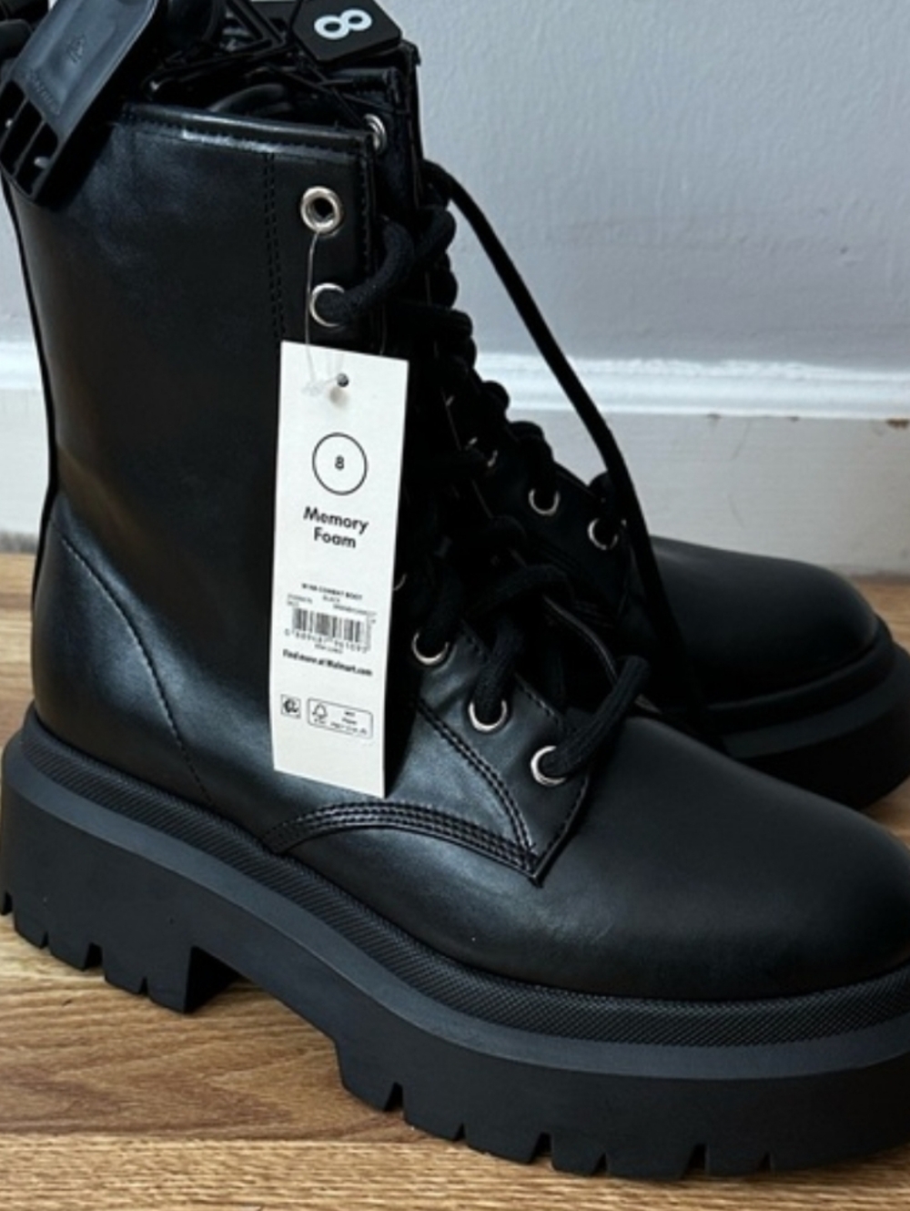 Brand New No Boundaries Black Combat Boots 8